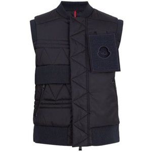 Men’s black rod leather Gilet